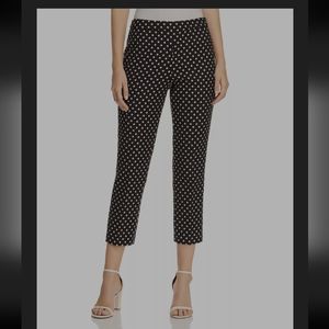 Kate Spade diamond jacquard cropped cigarette pant Size 8 EUC